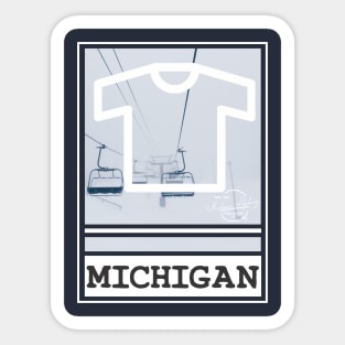 Michigan Skiing Chairlifts Sticker